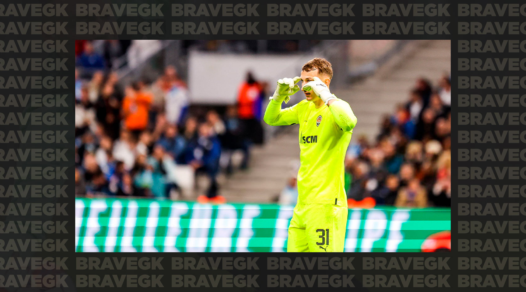 Dmitry Reznik in Brave GK Reaction Gloves in the Europa League Match Against Marseille-Блог Brave GK