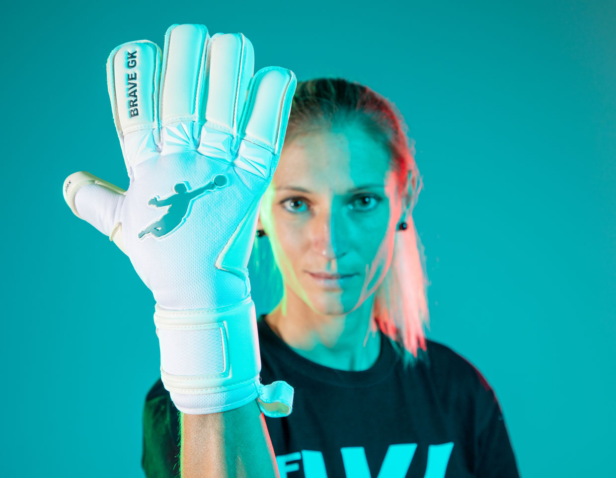 Professional goalkeeper gloves Brave GK Unique White Exclusive Irina Sanina - online shop Brave GK